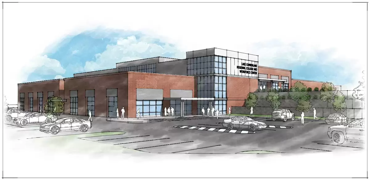 Lake Cumberland Regional College and Workforce Center original architectural rendering.