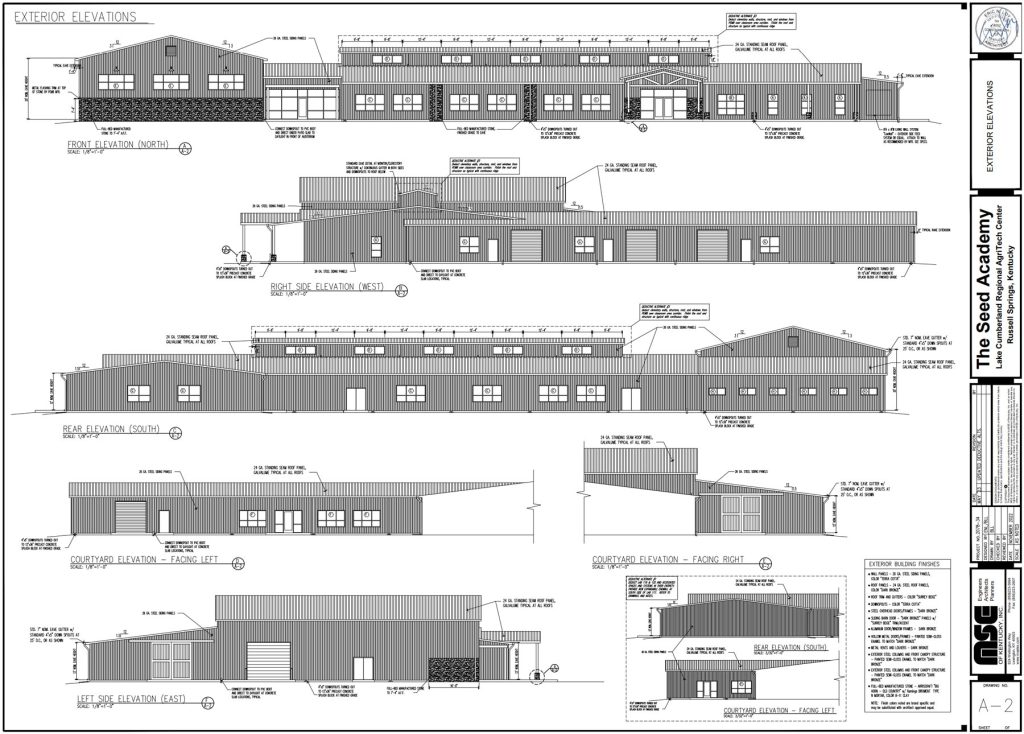 Plan drawings for a building