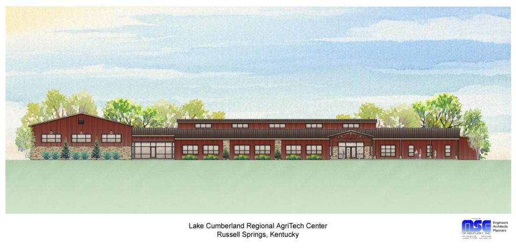 architectural rendering of agritech center building