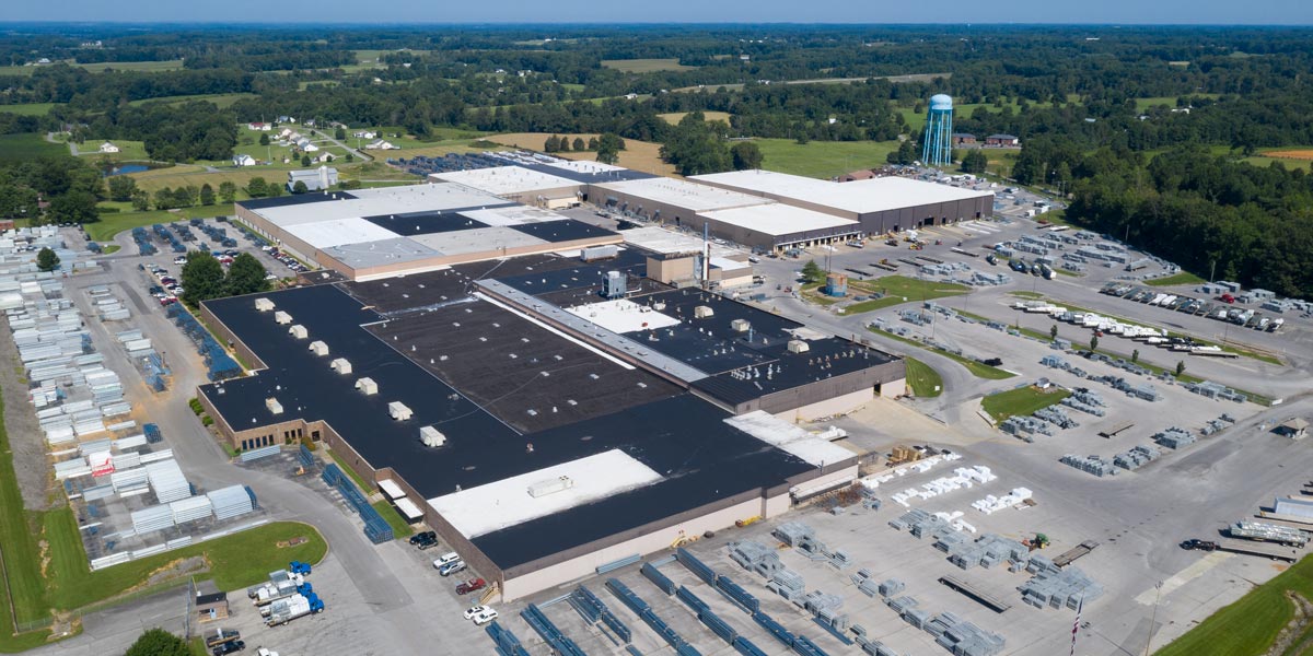 aerial view of Stephens Pipe and Steel factory